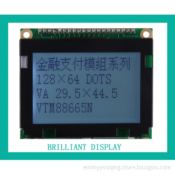 RoHS Approved FSTN 128X64dots Graphic LCD Display Module with White LED Backlight (VTM88665N)